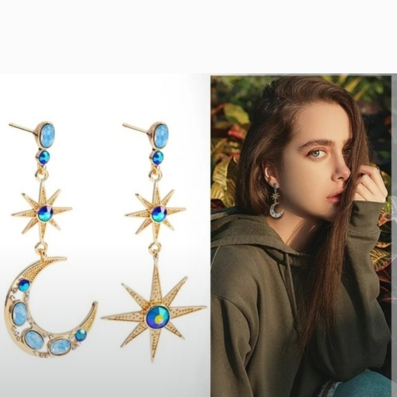 Betsey Johnson Jewelry - Betsy Johnson-Celestial Star & Moon Earrings ✨🌛